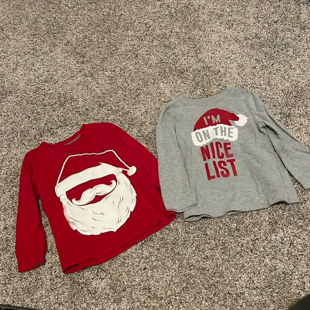 2T long sleeve Christmas shirts